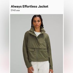 Lululemon Always Effortless Jacket olive green